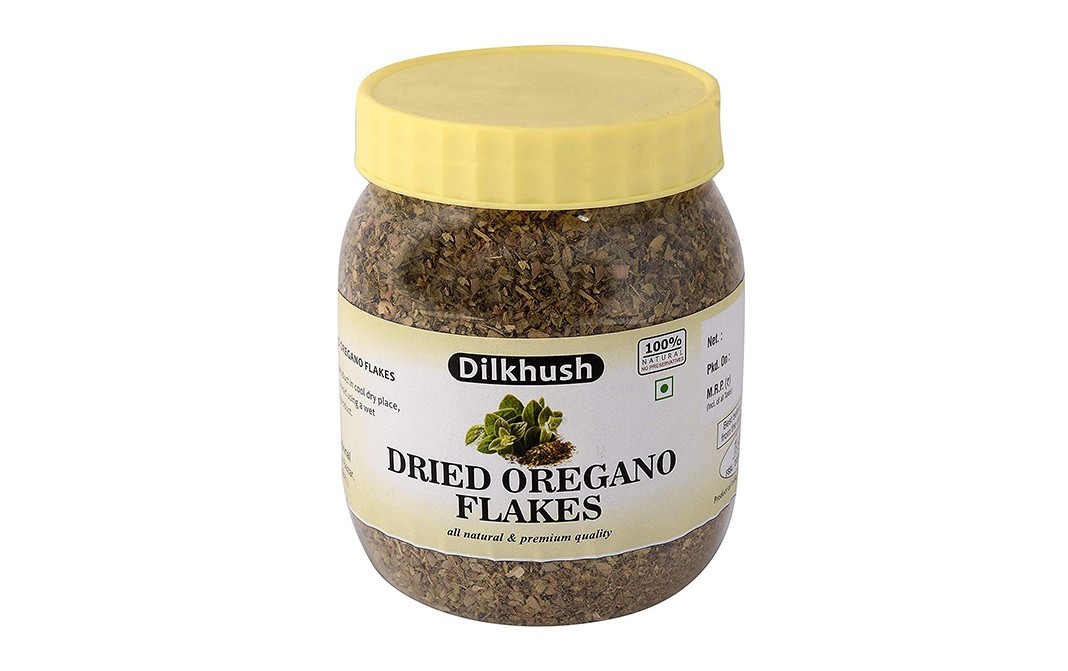 Dilkhush Dried Oregano Flakes    Plastic Jar  80 grams